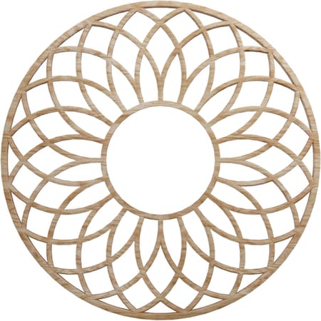 Ekena Millwork Cannes Wood Fretwork Pierced Ceiling Medallion, Red Oak, 18"OD x 6 1/8"ID x 3/8"T CMWP18X18X0375CNRO